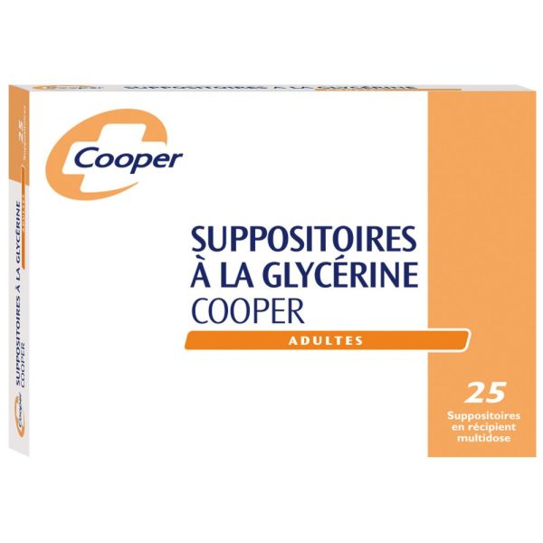 Cooper - Suppositoire à la glycérine adulte - - 25 suppositoires