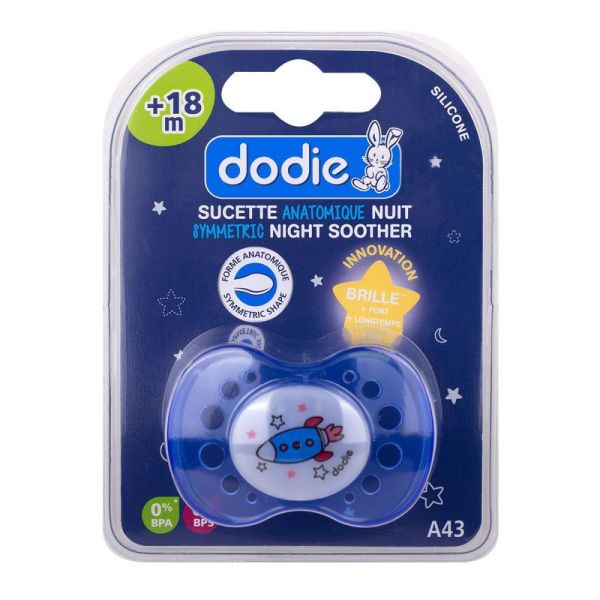 Dodie - Sucette anatomique nuit symmetric +18 mois