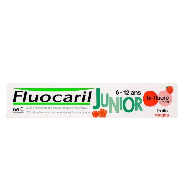 Fluocaril - Dentifrice- Junior - 6/12 ans - Fruits Rouges - 75 ml