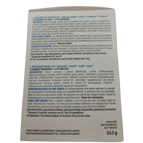 Granions - Pro Keracys Cheveux 4En1 3Mois - 3x90 comprimés