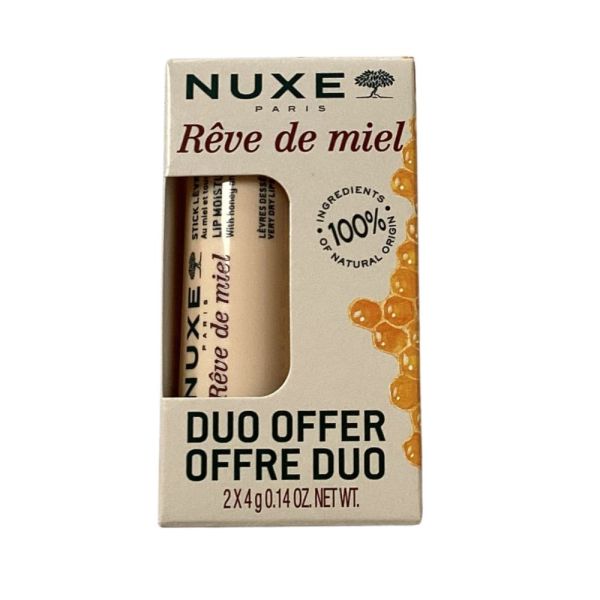 NUXE - Rêve de Miel Stick lèvres hydratant - Offre duo