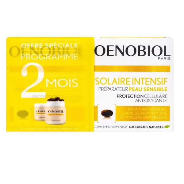 Oenobiol  - Solaire Intensif Préparateur peau sensible - 2x30 capsules