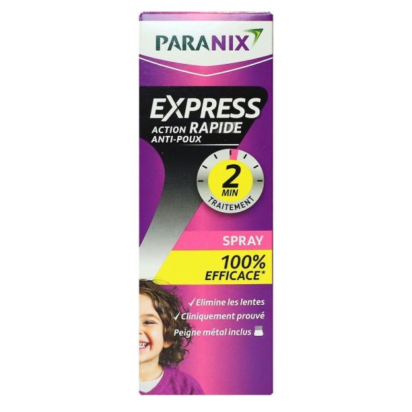 Paranix - Express 2 min spray anti-poux - 95ml + peigne