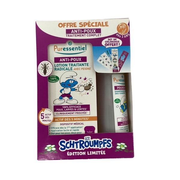 Puressentiel - Coffret anti-poux traitement complet - 200ml +100ml