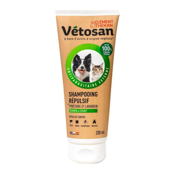 Clement thekan - VETOSAN Anti-parasitaire Externe Shampooing Répulsif 200ml - Chien, Chat