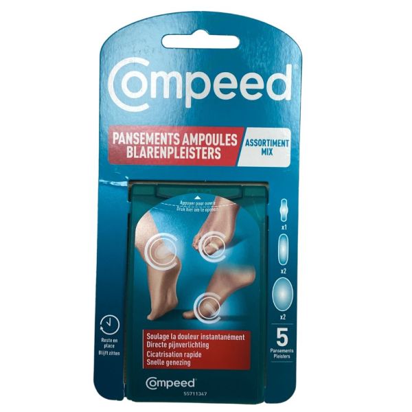 Compeed - Pansement ampoule - 5 pansements mixtes