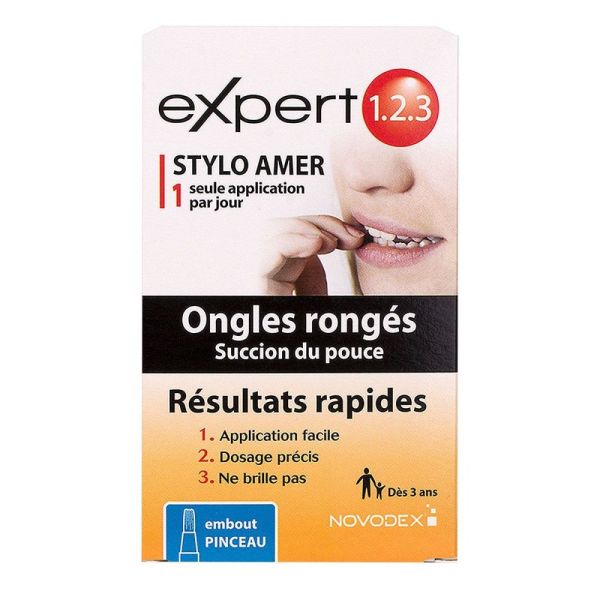 Novodex - Expert 1.2.3 Stylo amer ongles rongés - 3 ml