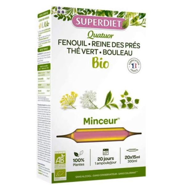 Superdiet - Quatuor minceur - 20 ampoules