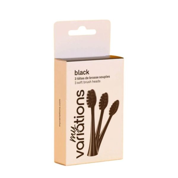 My variation - 3 têtes de brosse souple - Onyx-Black