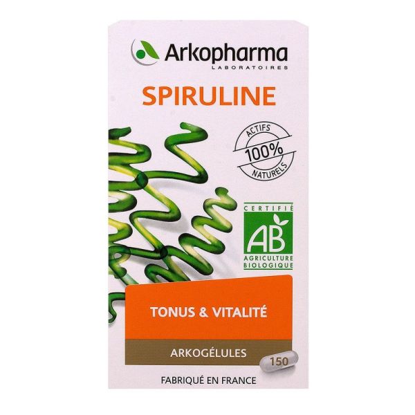 Arkopharma - Tonus et vitalité Spiruline 50 jours - 150 gélules