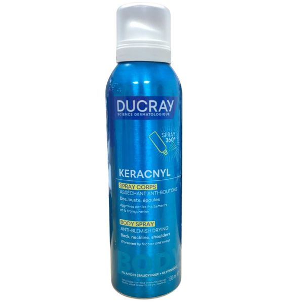 Ducray - Spray corps asséchant anti-boutons keracnyl - 150mL
