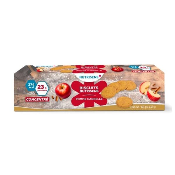 Nutrisens - biscuits HP HC pomme cannelle - 4x40g