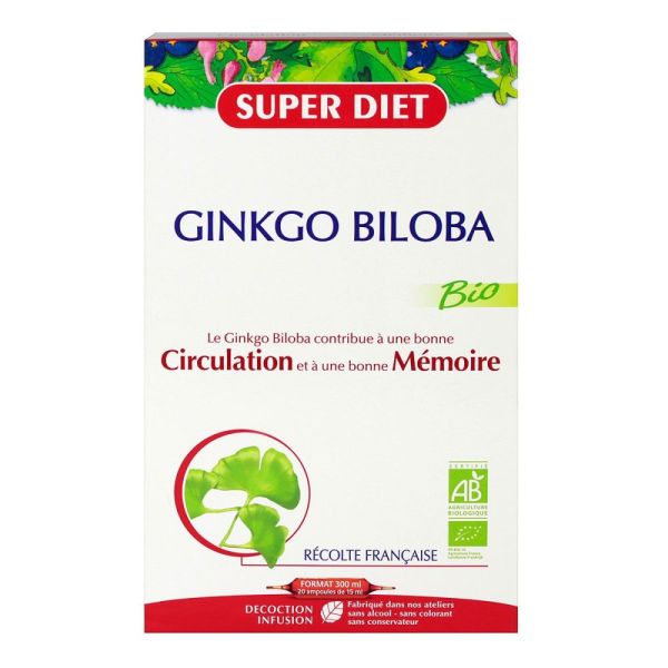 Superdiet - Ginkgo Biloba - 20 ampoules 15 ml
