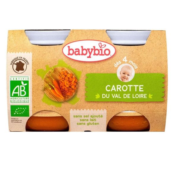 Babybio - Carotte du Val de Loire - dès 4 mois - 2x130g