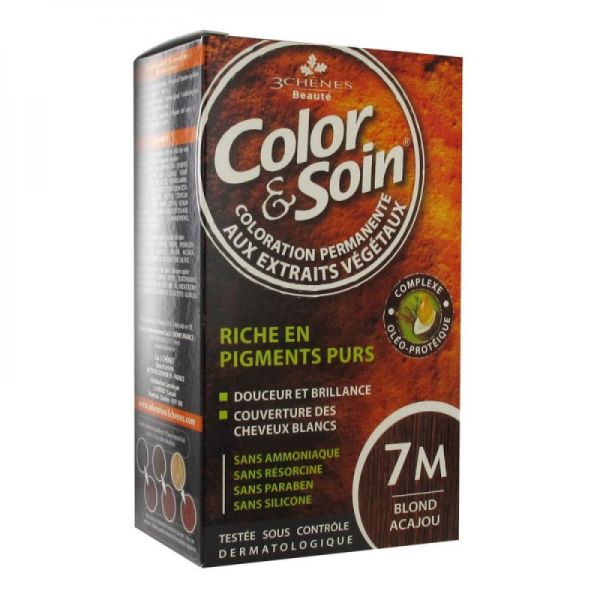 Color & Soin - Coloration Permanente - 7M Blond acajou