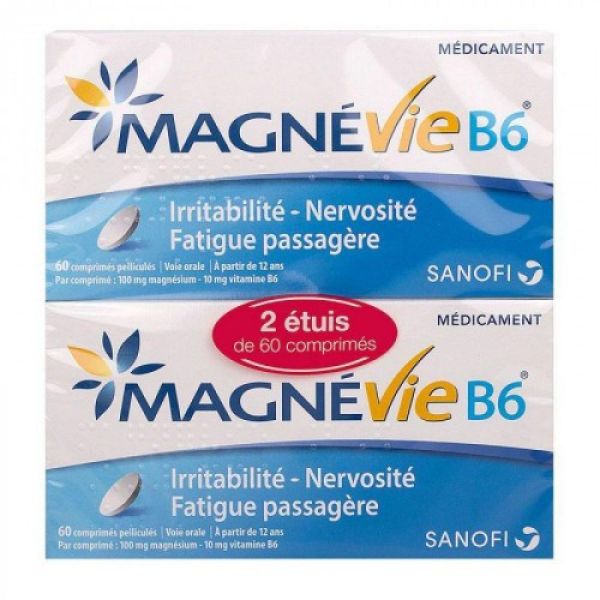 Magnévie B6 lot de 2 - 2x60 comprimés