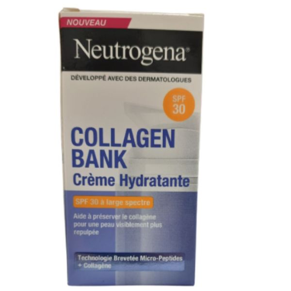 Neutrogena - Collagen Bank Crème Hydratante SPF30 Tous Types de Peaux - 50ml