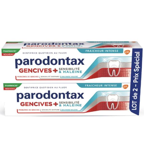 Parodontax - Dentifrice Gencives + Sensibilité & Haleine - 2 x 75mL