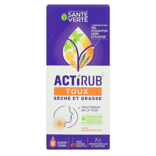 Santé Verte - ActiRub Sirop toux sèche et grasse - 125ml
