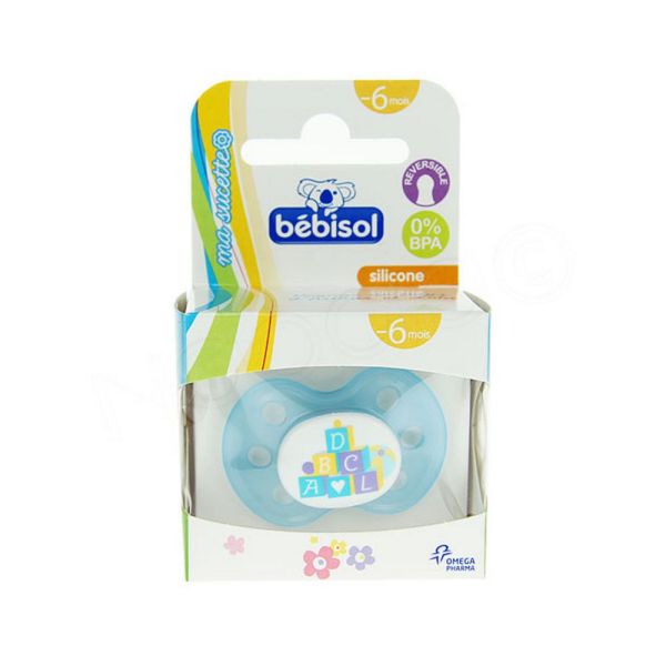 Bebisol - Sucette à téterelle réversible silicone 0-6mois