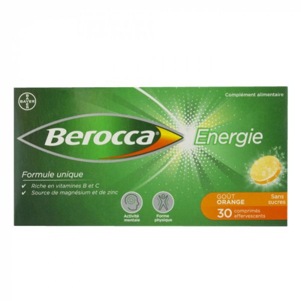 Berocca Energie sans sucre - 30 comprimés effervescents