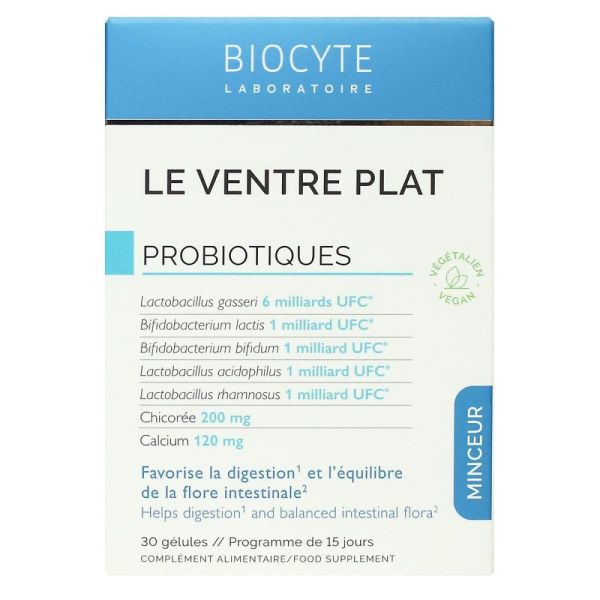 Biocyte - Probiotiques le ventre plat - 30 gélules