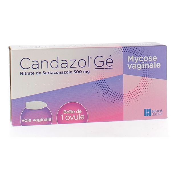 Candazol Gé - Nitrate de Sertaconazole 300mg - 1 ovule