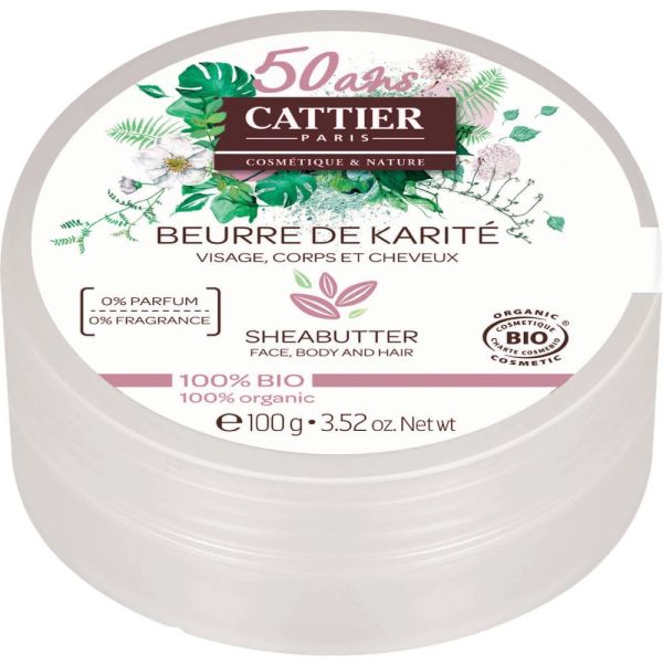 Cattier - Beurre de karité 100 % bio - 100 g