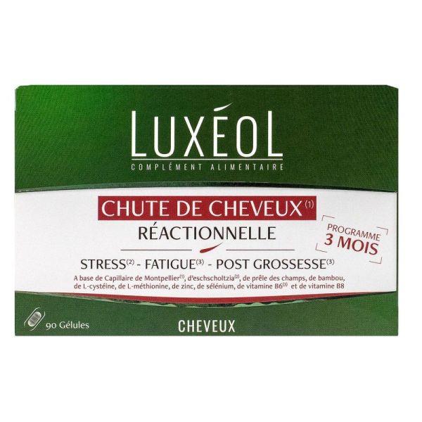 Nutravalia - Luxéol Chute de cheveux réactionnelle - 90 gélules