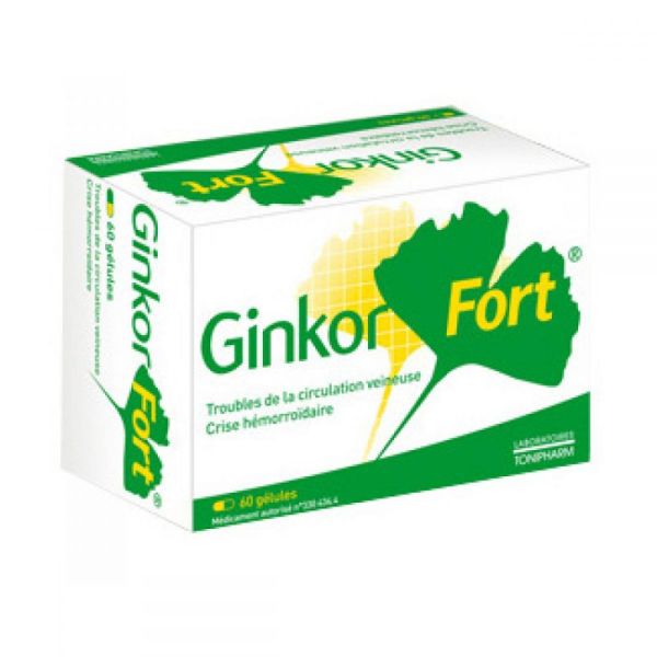 Ginkor Fort veinotonique- 60 gélules