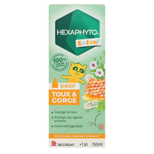 Hexaphyto - Sirop toux & gorge enfant +1an - 150 mL
