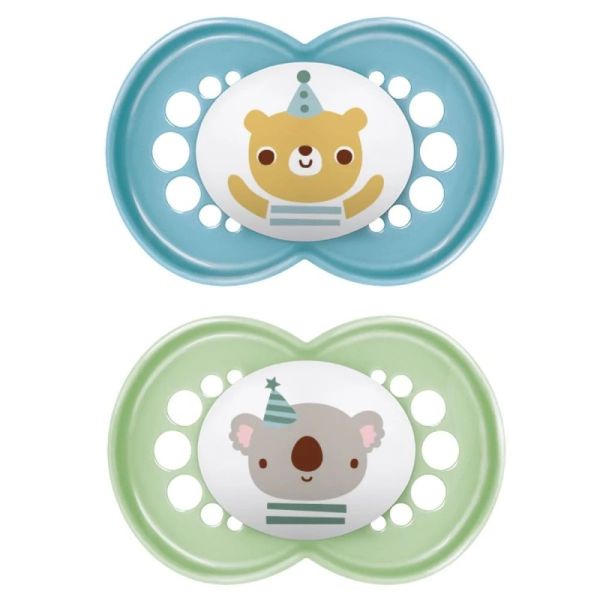 Mam - Sucettes Original 18mois et plus éléphant et lion - 2 sucettes