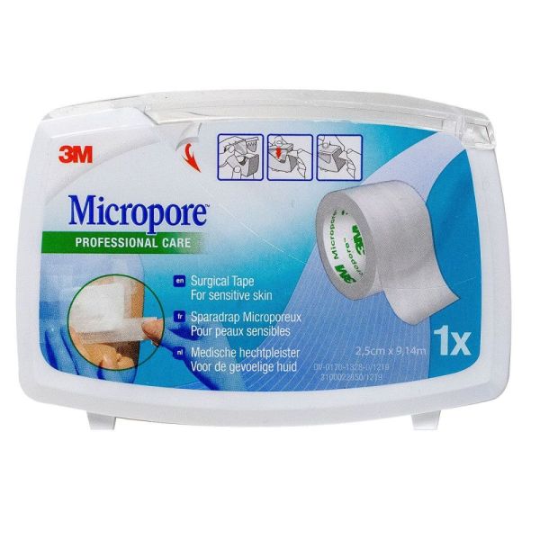 Micropore sparadrap microporeux - 25 mm x 9,14 m