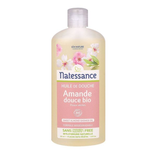 Natessance - Huile de douche amande douce bio - 250 ml