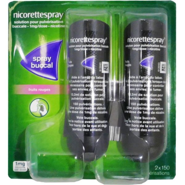 NicoretteSpray - Spray buccal - fruits rouges - 1mg