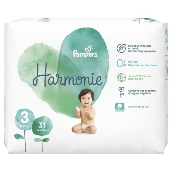 Pampers - Harmonie couches taille 3 - 6 à 10 kg