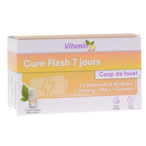 Vitamin'22 - Cure flash 7 jours 7 flacons unidoses gout orange