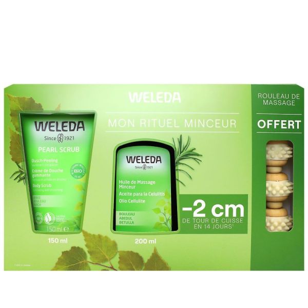 Weleda - Coffret Crème de douche +huile de massage + rouleau de massage - 150 +200ml