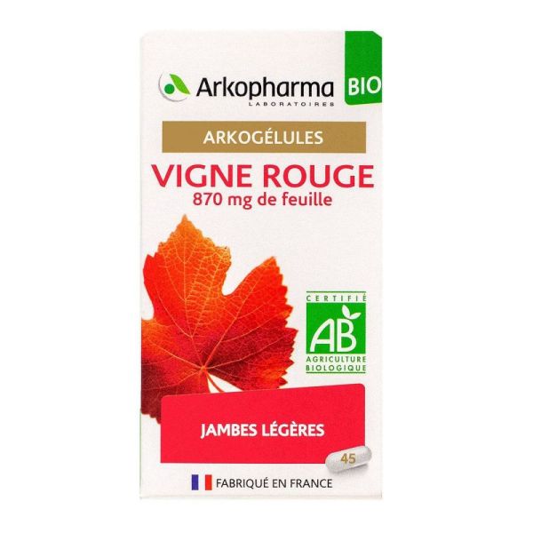 Arkopharma - Arkogélule Vigne Rouge Bio - 45 gélules