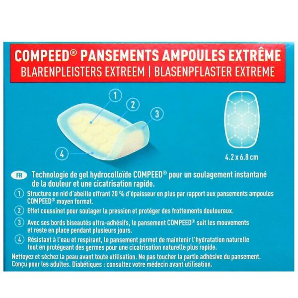 Compeed - Pansement ampoules moyen format - 10 pansements