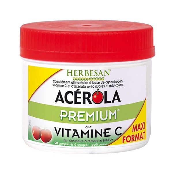 Herbesan - Acérola Premium vitamine C - 90 comprimés