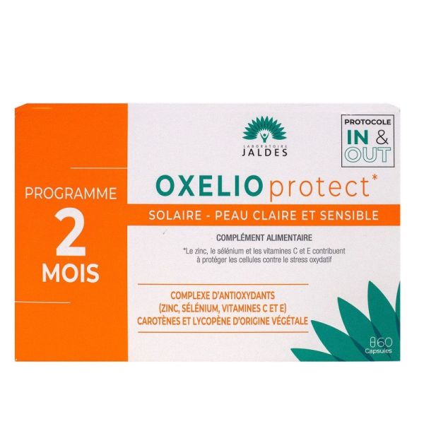 Jaldes - Oxelio protect solaire - Peau claire et sensible - 60 capsules