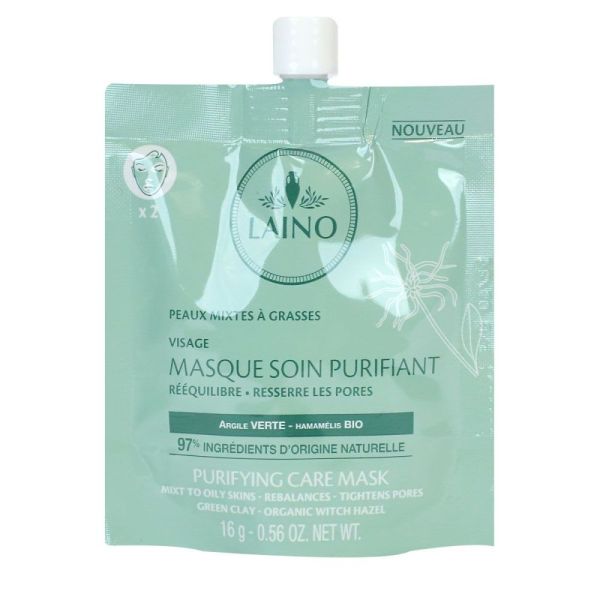 Laino - Masque soin purifiant 2 utilisations - 16 g