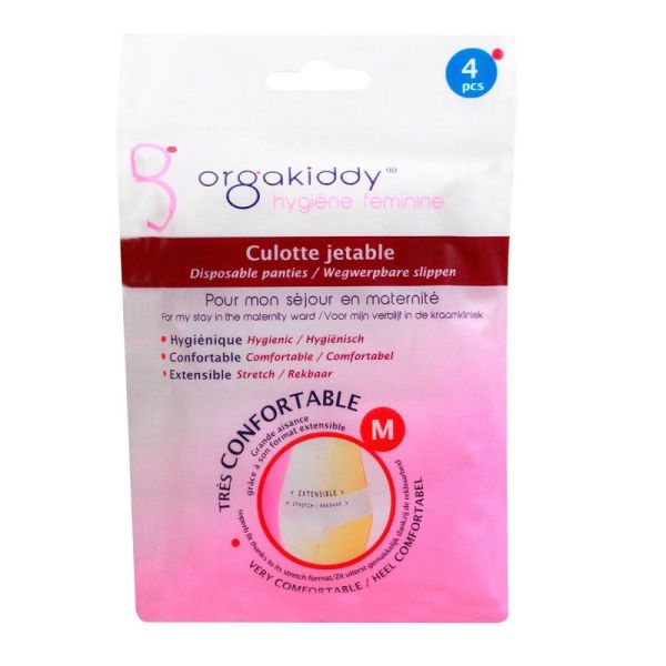 Orgakiddy hygiène féminine - Culotte jetable - 4 pièces