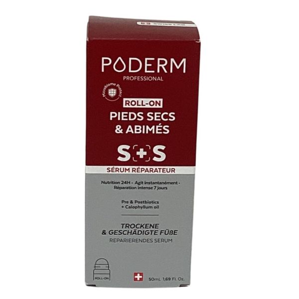 Poderm Professional - Roll on pieds secs et abimés - 50 ml