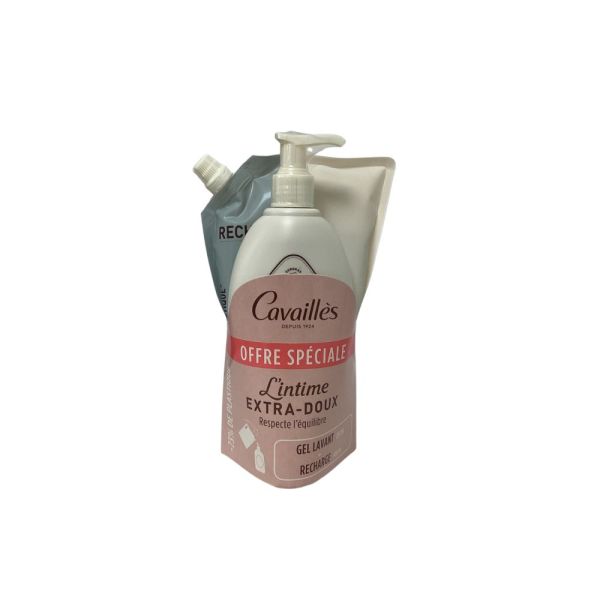 Rogé Cavaillès - L'intime extra-doux Gel lavant + éco recharge - 250mL+500mL
