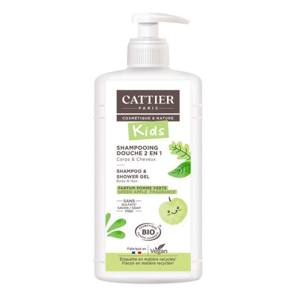 Cattier - Shampooing Douche 2 en 1 Kids Bio - 500 ml