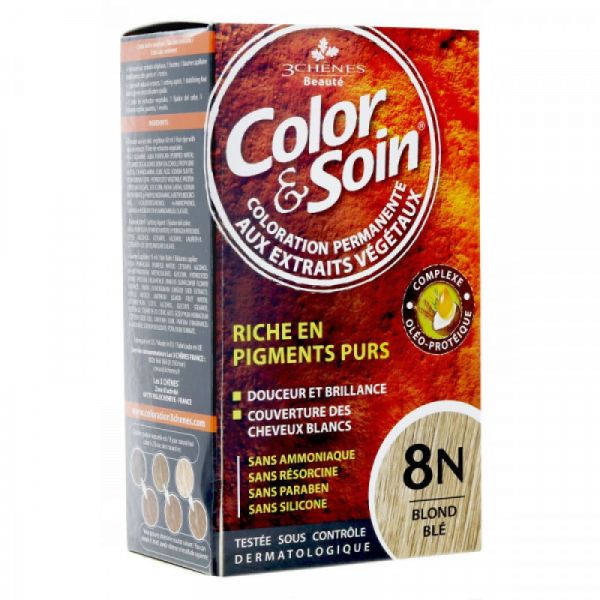 Color & Soin - Coloration Permanente - 8N Blond blé