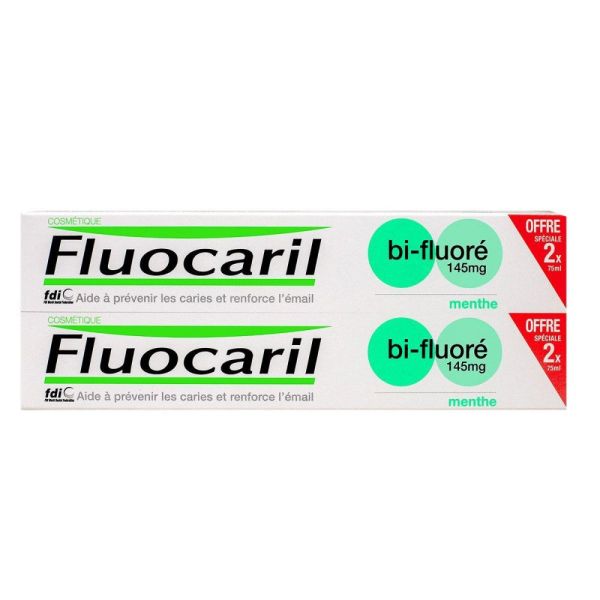 Fluocaril - Dentifrice Bi-Fluore Menthe 145mg - 2x75ml