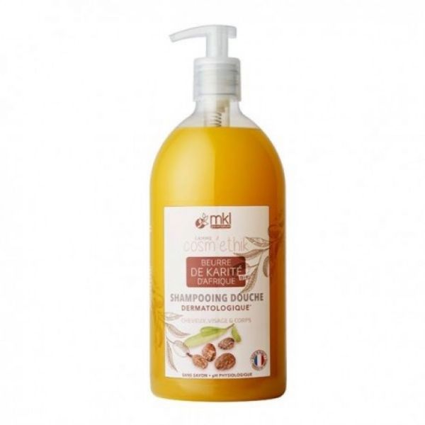 mkl Green Nature - Cosm'ethik shampooing douche dermatologique beurre de karité d'Afrique bio - 1 L